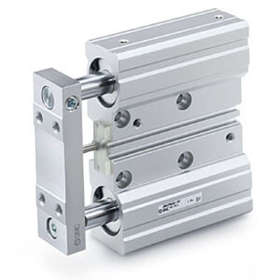SMC Pneumatic Guided Cylinder - JMGPM25-30, 25mm Bore, 30mm Stroke, JMGP Series, Double Acting [JMGPM25-30]; 369-622