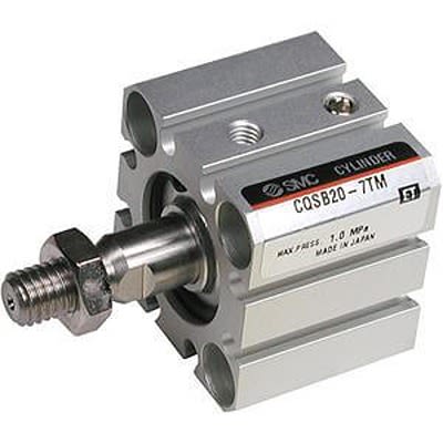 SMC Pneumatic Compact Cylinder - CDQSB20-10T, 20mm Bore, 10mm Stroke, CQS Series, Double Acting [CDQSB20-10T]; 370-119