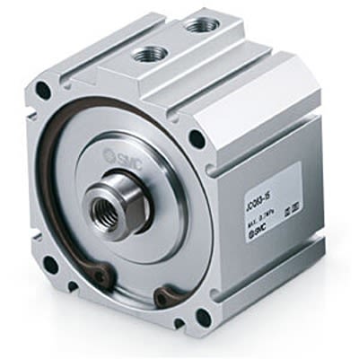 SMC Pneumatic Compact Cylinder - JCDQ40-30, 40mm Bore, 30mm Stroke, JCQ Series, Double Acting [JCDQ40-30]; 370-159