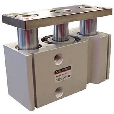 SMC Pneumatic Guided Cylinder - MGQM50-75, 50mm Bore, 75mm Stroke, MGQM Series, Double Acting [MGQM50-75]; 370-272