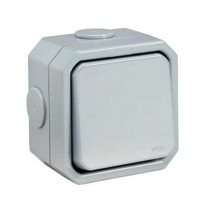 Powerbreaker Grey Weatherproof Switch, 1 Gang, PSW1G2W [PSW1G2W]; 390-767