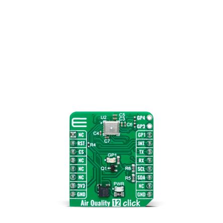 MikroElektronika Air Quality 12 Click Gas Sensor Development Board for RRH46410 mikroBUS [MIKROE-6418]; 391-611