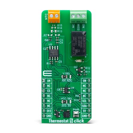 MikroElektronika Thermostat 5 Click Temperature Sensor Development Board for MCP6022 mikroBUS [MIKROE-6102]; 391-619