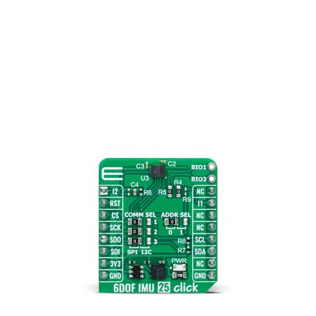 MikroElektronika 6DOF IMU 25 Click Motion Sensor Development Board for ST1VAFE6AX mikroBUS [MIKROE-6421]; 391-626