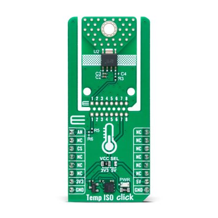 MikroElektronika Temp ISO Click Temperature Sensor Development Board for ISOTMP35-Q1 mikroBUS [MIKROE-6417]; 391-636