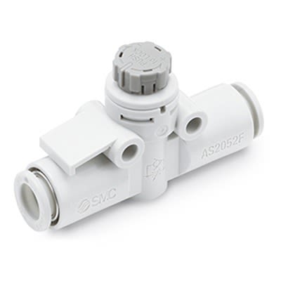 SMC AS3 Series Threaded Pneumatic Silencer & Exhaust Restrictor Function Fitting, R 3/8 Inlet Port, 12mm Tube Inlet [AS3002F-12A]; 392-654