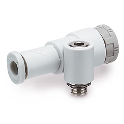 SMC JAS Series Threaded Pneumatic Silencer & Exhaust Restrictor Function Fitting, M5 Inlet Port, 6mm Tube Inlet Port, [JAS-LEB06-M5]; 392-701
