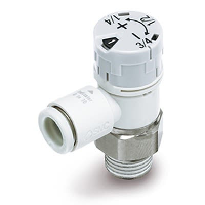 SMC AS1 Series Threaded Pneumatic Silencer & Exhaust Restrictor Function Fitting, M5 Inlet Port, 6mm Tube Inlet Port, [AS1201FS-M5-06A]; 392-716