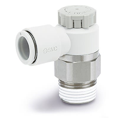 SMC AS2 Series Threaded Pneumatic Silencer & Exhaust Restrictor Function Fitting, G 1/4 Inlet Port, 6mm Tube Inlet [AS2211F-G02-06A]; 392-752