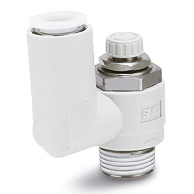 SMC AS2 Series Threaded Pneumatic Silencer & Exhaust Restrictor Function Fitting, R 1/8 Inlet Port, 6mm Tube Inlet [AS2301FG-01-06S]; 392-768