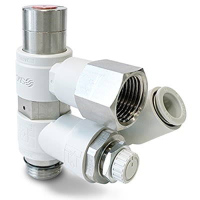 SMC ASP Series Threaded Pneumatic Silencer & Exhaust Restrictor Function Fitting, 3/8 in Male Inlet Port, 10mm Tube [ASP530F-U03-10-X352]; 392-803