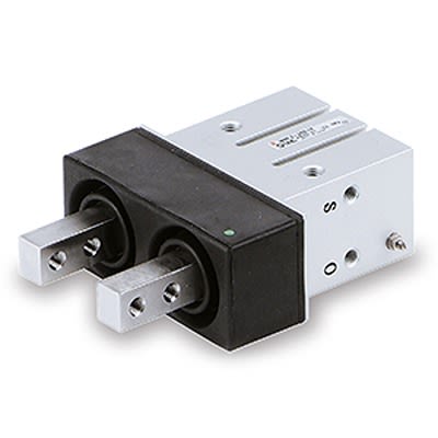 SMC 2 Finger Double Action Pneumatic Gripper, MHKL2-20D1F, Parallel Gripping Type [MHKL2-20D1F]; 393-174