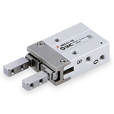 SMC 2 Finger Double Action Pneumatic Gripper, MHZA2-6D, Parallel Gripping Type [MHZA2-6D]; 393-219