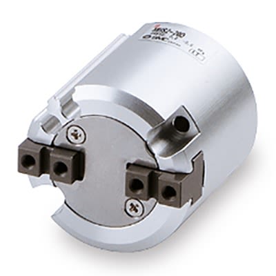 SMC 2 Finger Double Action Pneumatic Gripper, MHS2-40D, Parallel Gripping Type [MHS2-40D]; 393-243