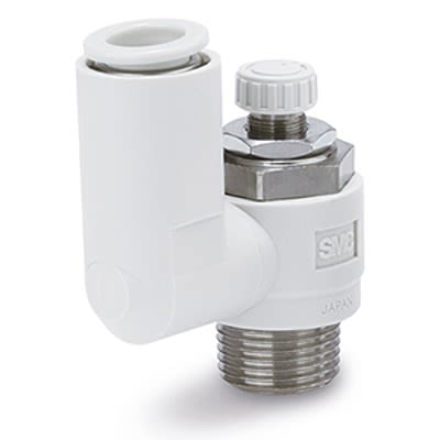 SMC AS Series Threaded Speed Controller, R 3/8 Male Inlet Port x 10mm Tube Outlet Port, AS3311F-03-10S [AS3311F-03-10S]; 393-561