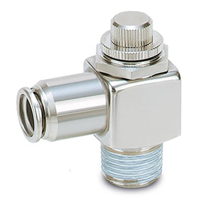 SMC ASG Series Threaded Speed Controller, R 1/2 Male Inlet Port x 12mm Tube Outlet Port, ASG620F-04-12S [ASG620F-04-12S]; 393-604
