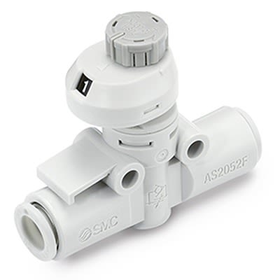 SMC Tube Speed Controller, 8mm Tube Inlet Port x 8mm Tube Outlet Port, AS2052FS1-08 [AS2052FS1-08]; 393-666