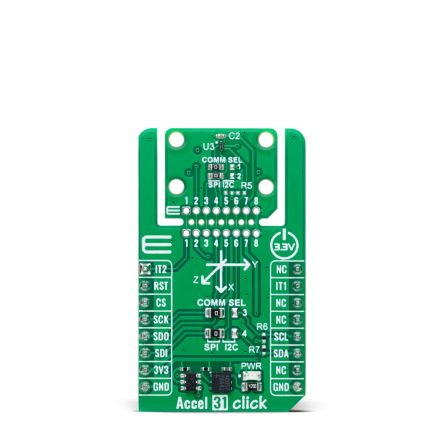 MikroElektronika Accel 31 Click Accelerometer Sensor Add On Board for BMA580 Industrial Use [MIKROE-6410]; 394-151