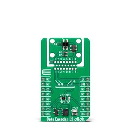 MikroElektronika Opto Encoder 6 Click Light Sensor, Proximity Sensor Sensor Add-On Board for Sensor Sensors [MIKROE-6569]; 394-155