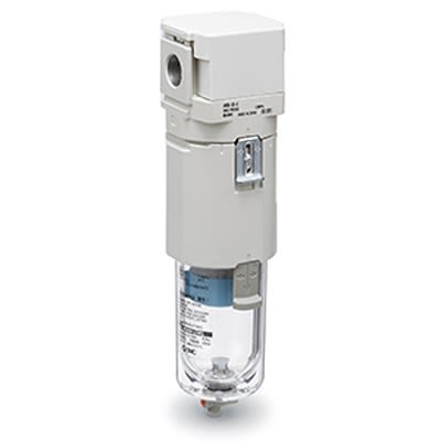SMC G 1/4 Pneumatic Separator, 0.1μm filtration, 0.5bar to 10 bar [AM20-F02C-D]; 395-273