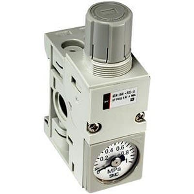 SMC 4 Dia. mm Pneumatic Regulator - 0.05MPa to 0.7MPa, 1MPa max. input, ARM11BA1-R06-A [ARM11BA1-R06-A]; 395-312