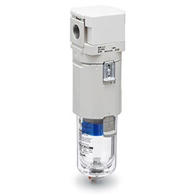 SMC G 1/4 Pneumatic Separator, 0.01μm filtration, 0.5bar to 10 bar [AMD20-F02-D]; 395-368