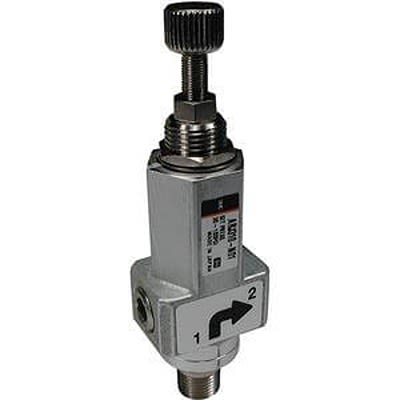 SMC M5, R 1/8 Pneumatic Regulator - 0.2MPa to 0.7MPa, 0.8MPa max. input, ARJ310F-01B-04-S [ARJ310F-01B-04-S]; 395-393
