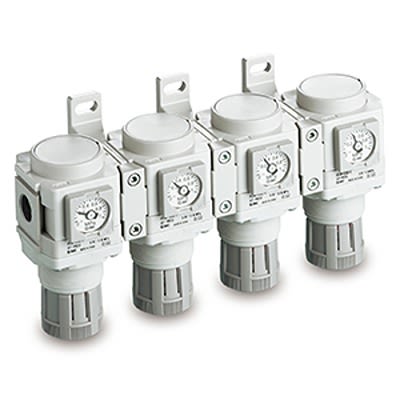 SMC G 1/4 Pneumatic Regulator - 0.05MPa to 0.85MPa, 1MPa max. input, AR20M-F0202E-D [AR20M-F0202E-D]; 398-328