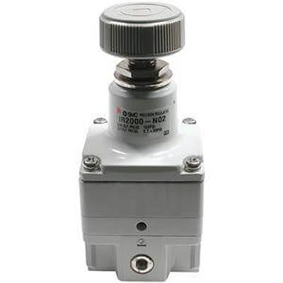 SMC G 1/4 Pneumatic Regulator - 0.01MPa to 0.8MPa, 1MPa max. input, IR2120 [IR2120-F02]; 398-345