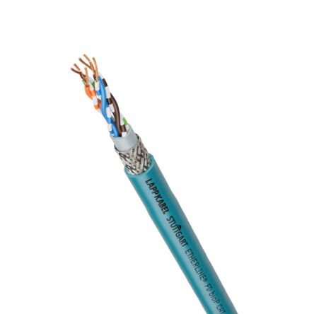 LappETHERLINE FD bioP Cat5e, Blue Unterminated to Unterminated, S/UTP Shielded, Unterminated TPU Sheath [21704891]; 400-159