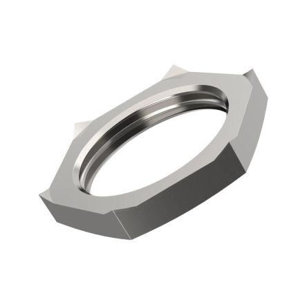 Lapp Nickel Nickel Plated Brass Cable Gland Locknut, M32 x 1.5mm Thread [52103340LF]; 400-259