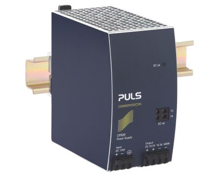 PULS CPS20 DC-DC Converter, 24.5V dc/ 16.3A Output, 77 → 154 V dc Input, 400W, Wall Mount, +70°C Max Temp -40°C [CPS20.241-60]; 401-685