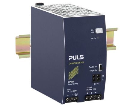 PULS CPS20 DC-DC Converter, 60V dc/ 10.3A Output, 110 → 300 V dc Input, 576W, Wall Mount, +70°C Max Temp -25°C [CPS20.481-D1]; 401-688