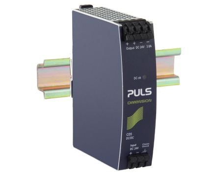 PULS CD5 DC-DC Converter, 24V dc/ 3.8A Output, 14.4 → 32.4 V dc Input, Wall Mount, +70°C Max Temp -25°C Min Temp [CD5.241-L1]; 401-723