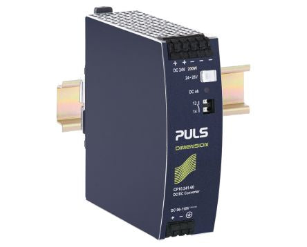 PULS CP10 DC-DC Converter, 24V dc/ 7.1A Output, 67.2 → 154 V dc Input, Wall Mount, +70°C Max Temp -40°C Min Temp [CP10.241-60]; 401-724