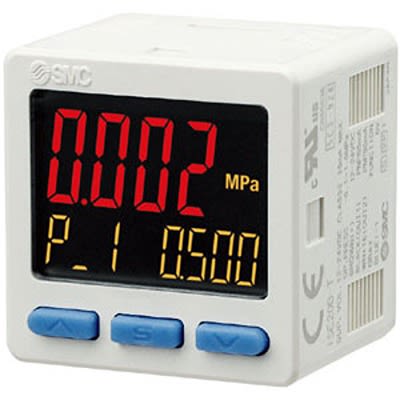 SMC Pressure Switch, M5 x 0.8 -0.1MPa to 10 bar [ISE20B-L-M5-W]; 402-755