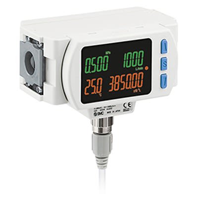 SMC PF3A802H Series Flow Sensor for Dry Air, N2, 20 L/min Min, 2000 L/min Max [PF3A802H-L2]; 402-786