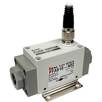 SMC PF2A551 Series Flow Sensor for Dry Air, N2, 50 L/min Min, 500 L/min Max [PF2A551-F04N-1]; 402-818