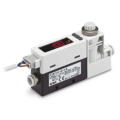 SMC PF2MC72 Series Digital Flow Sensor Flow Sensor for Dry Air, N2, 1 L/min Min, 100 L/min Max [PF2M711-C8-L4]; 402-832
