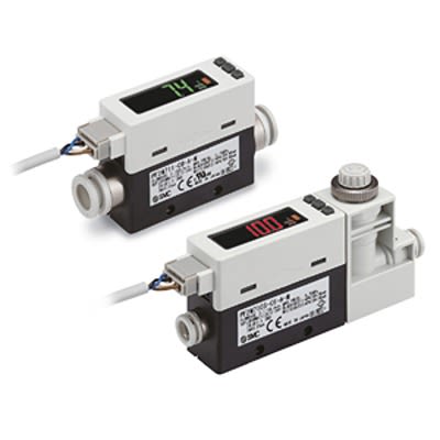 SMC PF2M750 Series Digital Flow Sensor Flow Sensor for Dry Air, N2, 0.5 L/min Min, 50 L/min Max [PF2M750-C6-F]; 402-837