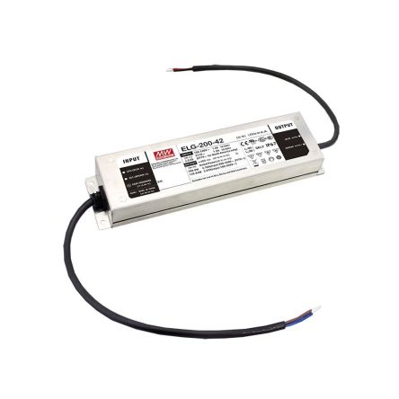 MEAN WELL LED Driver, 48V Output, 200W Output, 4.16A Output, Constant Current / Constant Voltage [ELG-200-48A-3Y]; 424-758