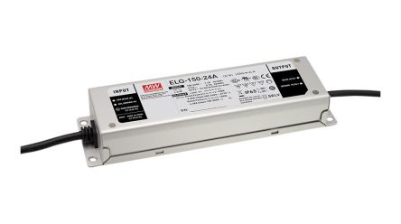 MEAN WELL LED Driver, 24V Output, 150W Output, 6.25A Output, Constant Current / Constant Voltage [ELG-150-24D2]; 424-879