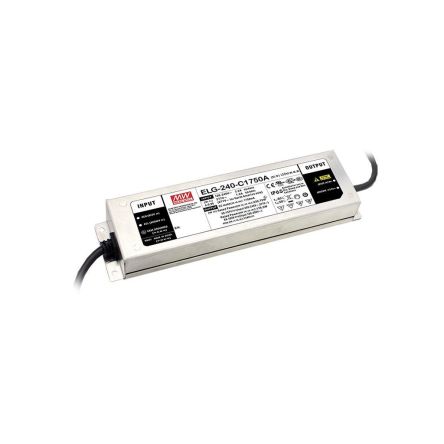 MEAN WELL LED Driver, 24V Output, 240W Output, 10A Output, Constant Current / Constant Voltage [ELG-240-24B-3Y]; 424-892