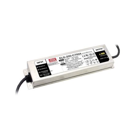 MEAN WELL LED Driver, 300V Output, 200W Output, 700mA Output, Constant Current [ELG-200-C700A]; 424-902