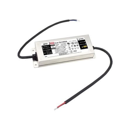 MEAN WELL LED Driver, 78V Output, 75W Output, 1.05A Output, Constant Current [ELG-75-C1050D2-3Y]; 424-912