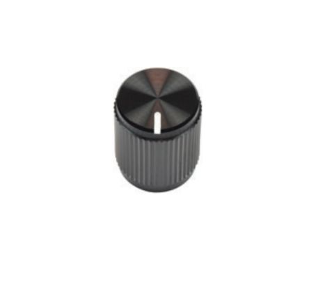 Vishay 12.8mm Black Potentiometer Knob for 6.35mm Shaft Round Shaft, ACCKMR1316NLT14 [ACCKMR1316NLT14]; 425-022