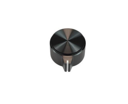Vishay 23.8mm Black Potentiometer Knob for 6.35mm Shaft Round Shaft, ACCKMP2416NLS14 [ACCKMP2416NLS14]; 425-035