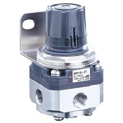 SMC Rc 1/8 Pneumatic Regulator - 0.01MPa to 0.4MPa, Rc 1/8, 1.5MPa max. input, SRP1111-F01 [SRP1111-F01]; 426-669