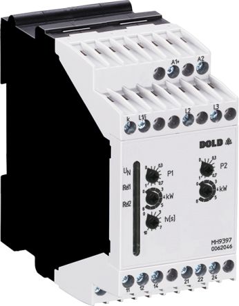 Dold Monitoring Relay, SPDT, 24 → 240V ac/dc, DIN Rail [MH9397.12/010 3AC24-400V AC12A UH=AC230V tv=0-10s]; 426-868
