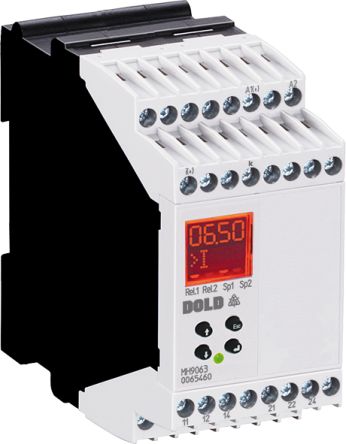 Dold Monitoring Relay, DPDT, 24 → 400V ac/dc, DIN Rail [MH9063.12 AC/DC0,4-10A UH=AC/DC110-400V]; 426-873